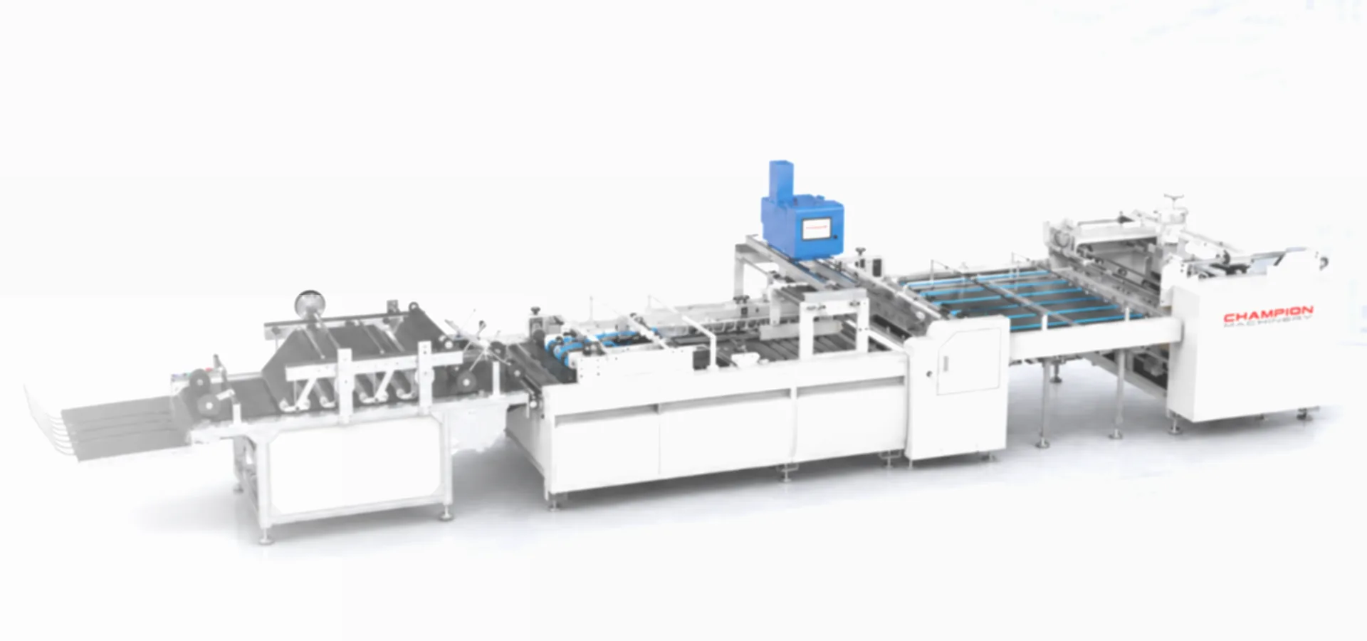 Industrial factory background for YASEN paper bag production line video