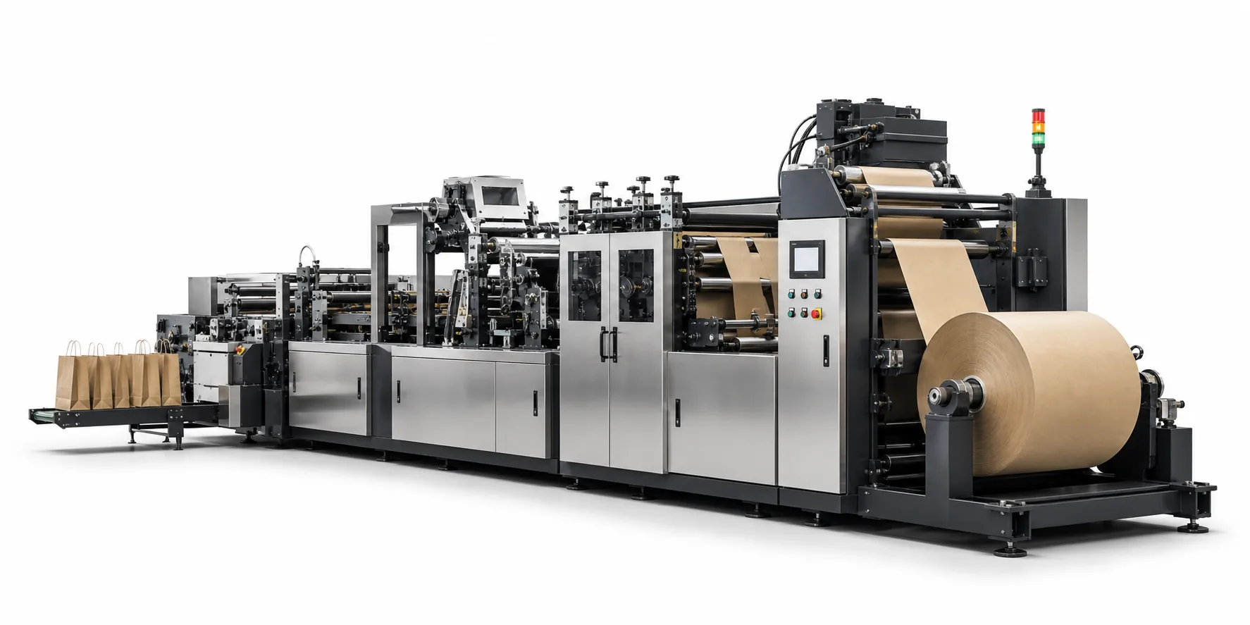 Sheet-fed A plus B paper bag production line